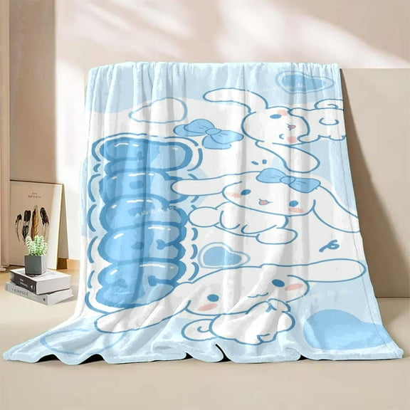 Cinnamoroll Cozy Flannel Throw Blanket for Couch Soft Warm Blanket Decoration