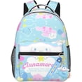 thumbnail image 1 of Cinnamoroll Cute Backpack Lightweight Large Capacity Laptop Backpack Canvas Backpack For Hiking Work Kawaii Fans Gift With Keychain, 1 of 5