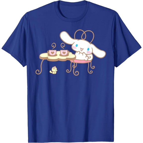 Cinnamoroll Cute Café Table DTG Print Unisex T-Shirt,Royal Blue Color,Size 3T