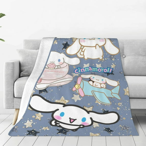 Cinnamoroll Cute Soft Lightweight Bed Blankets Plush Fuzzy Cozy Blanket Microfiber Throw Blanket For Couch