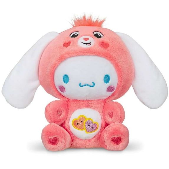 Cinnamoroll Dressed As Love-a-Lot Bear 9" Fun-Size Care Bears Plush - Soft, Huggable Bestie!