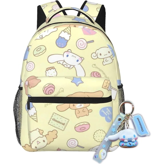 Cinnamoroll Eat Strawberry Backpack Cinnamoroll Cartoon Cute Character Laptop Backpack Lightweight Travel Backpack For Work Sport Hiking With Keychain