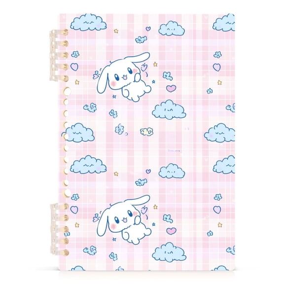 Cinnamoroll Flying in Sky Notebooks 1-subject Journal 60 Sheets A5 College Ruled Paper Detachable Ring 8.3"x5.7"