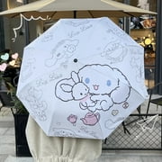 Cinnamoroll Folding Umbrella Kawaii Sanrio Kuromi Cute Anime Toys Sun Shade Rain Wind Shield Students Automatic Umbrella