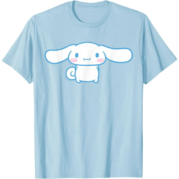 Cinnamoroll Front Cute Smile DTG Print Unisex T-Shirt,Light Blue Color,Size YS