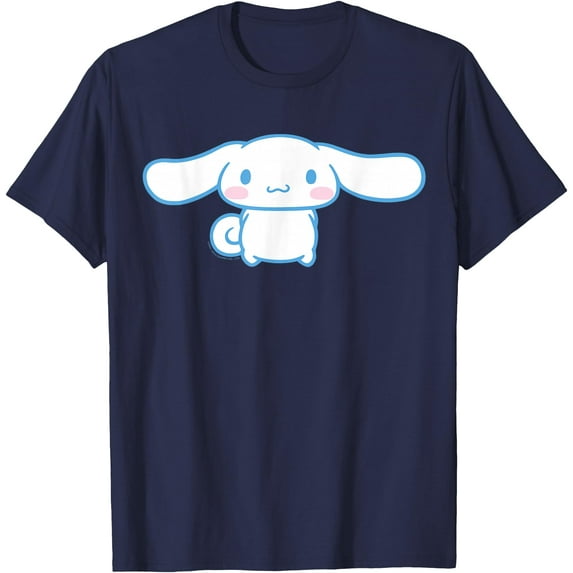 Cinnamoroll Front Cute Smile DTG Print Unisex T-Shirt,Navy Color,Size M