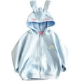 thumbnail image 1 of Cinnamoroll Full Zip Hoodie Sweatshirt Cartoon Ears Hooded Zippered Jacket Coat,120, 1 of 7