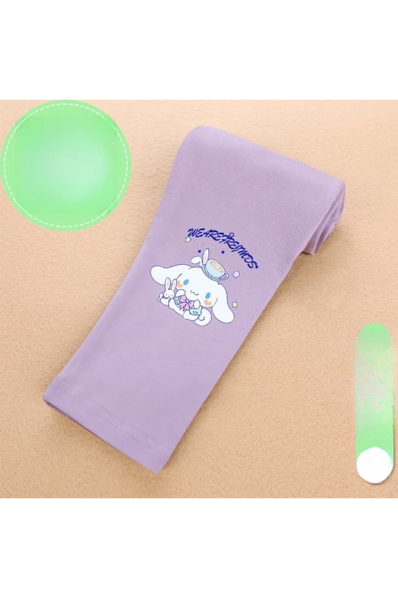 Cinnamoroll Girls' Layered Leggings - Summer Thin Breathable cotton Cartoon Print Long Pants for Outdoor Wear