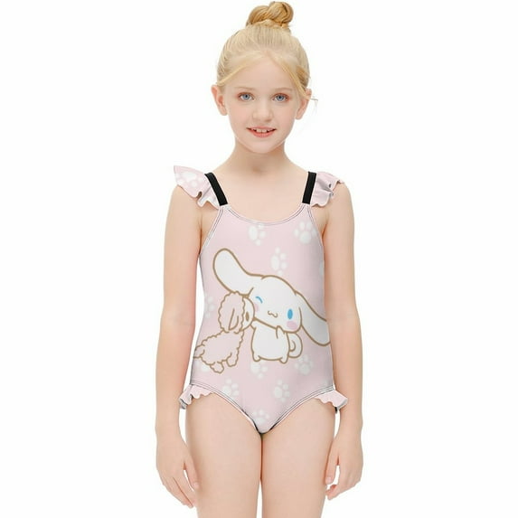 Cinnamoroll Girls One Piece Swimsuits Hawaiian Summer Swimwear Beach Bathing Suit Outfits