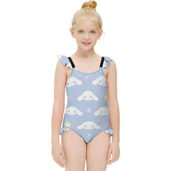 Cinnamoroll Girls One Piece Swimsuits Hawaiian Summer Swimwear Beach Bathing Suit Outfits