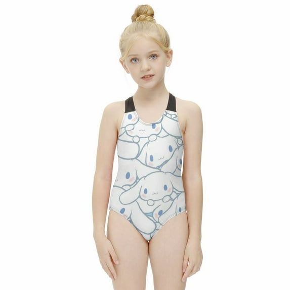 Cinnamoroll Girls One Piece Swimsuits Hawaiian Summer Swimwear Beach Bathing Suit Outfits