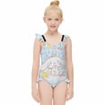 thumbnail image 1 of Cinnamoroll Girls One Piece Swimsuits Hawaiian Summer Swimwear Beach Bathing Suit Outfits, 1 of 7