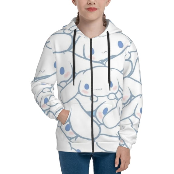 Cinnamoroll Hoodie 3D Print Pullover Hooded Long Sleeve Sweatshirts Tops Blouse with Pocket for Boys Girls Large