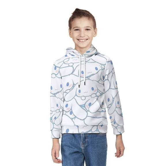 Cinnamoroll Hoodie 3D Print Pullover Hooded Long Sleeve Sweatshirts Tops Blouse with Pocket for Boys Girls S