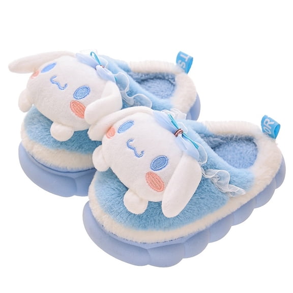 Cinnamoroll KT My Melody Cartoon Cotton Slippers Cute Closed-toe Warm Fluffy Slippers for Indoor Use in Autumn and Winter Size24 Up To 41