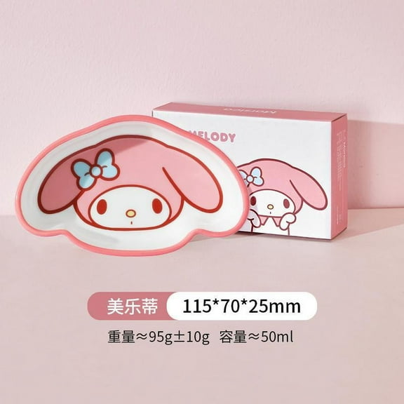 Cinnamoroll Kawaii Anime My Melody Ceramic Plate Lovely Hello Kitty Cartoon Cute Tableware Bowl Girly Heart Girls for Toys