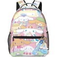 thumbnail image 1 of Cinnamoroll Kawaii Cinnamoroll Backpack Cinnamoroll Birthday Printing Anime Laptop Backpack Large Capacity Lightweight Travel Bag Women Birthday Backpack Gift With Keychain, 1 of 5