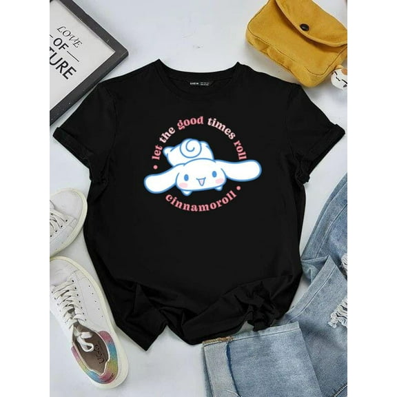 Cinnamoroll Let The Good Times Roll Sanrio Cute Graphic Fan Unisex tee V51145, for men & women, up to size 5XL