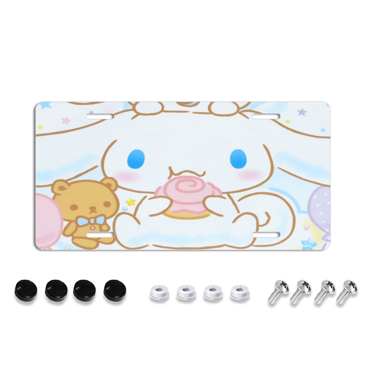 Cinnamoroll License plate cover, 1 piece snapon license plate cover