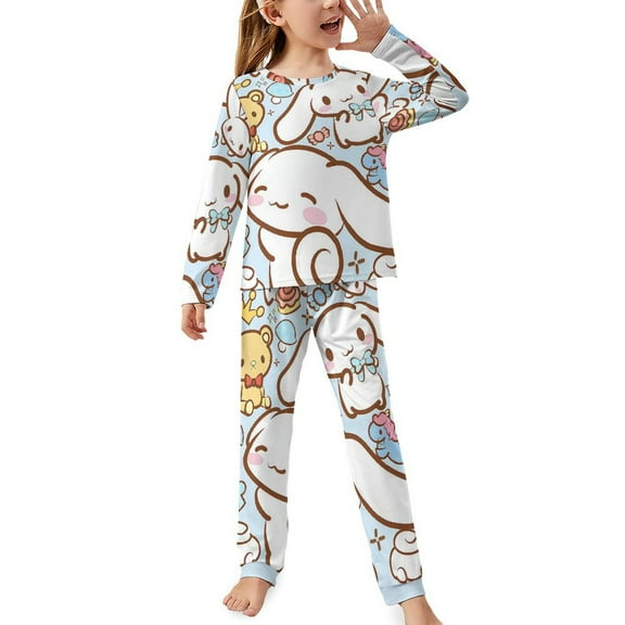 Cinnamoroll Long Sleeve Top And Pants 2 Piece Pajama Set