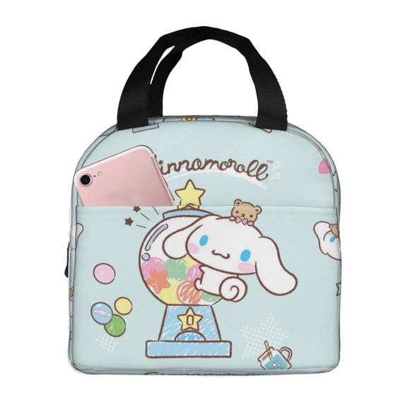 Cinnamoroll Lunch Bag, Insulated Lunch Bag for Women Men Lunch Box Container Bag Reusable Lunch Tote Bag for Office, Work, Beach, Travel, Picnic
