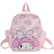 BILLCOS Cinnamoroll Melody Kitty Cat Kuromi Pochacco Pom Pom Purin - Travel Backpack for Kids and Toddlers Girls Backpack with Water Bottle Pocket, Nursery Preschool School Bag 13.3 inch