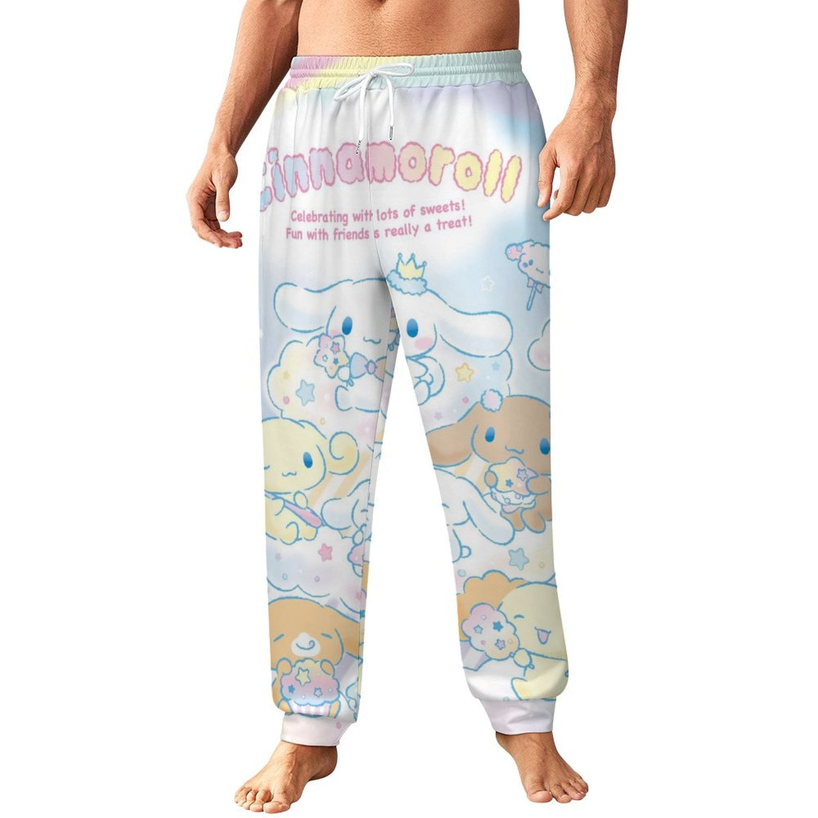 Cinnamoroll Mens Joggers Sweatpants 3D Print Pants Novelty Graphic