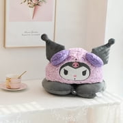 Cinnamoroll My Melody Kuromi Cartoon Hooded Neck Pillow PP Cotton Filled U-shaped Pillow Holiday Gift