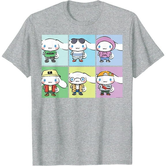 Cinnamoroll Streetwear Squares Collection DTG Print Unisex T-Shirt