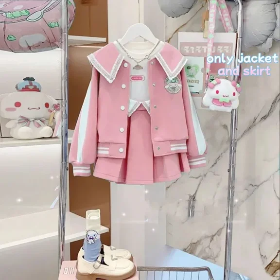 Cinnamoroll Sweatshirt Cute Cartoon Jacket Trousers Skirt Autumn Suit