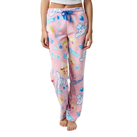 Cinnamoroll Sweet Treats Women's Cradle Pink Plush Sleep Pajama Pants-XXL