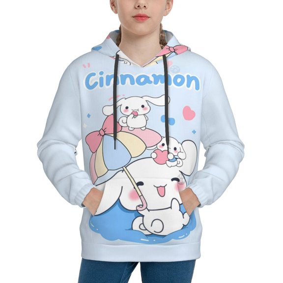 Cinnamoroll Teens Hoodie Fashion Casual Hooded Sweatshirt Unisex S7-8