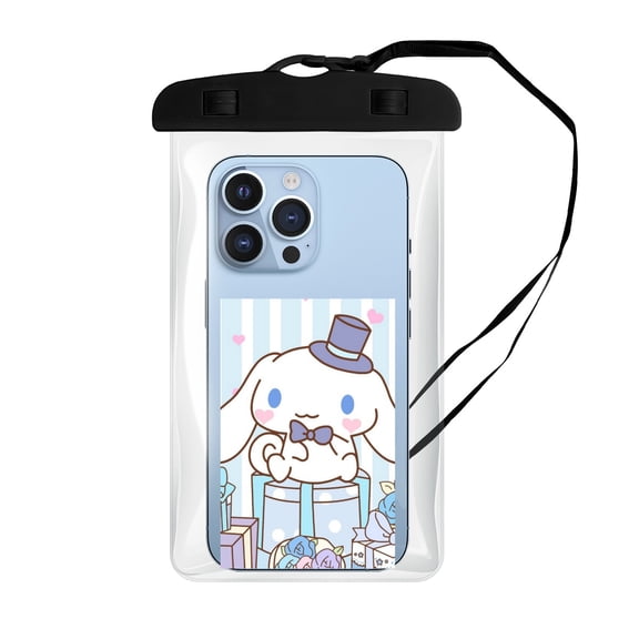 Cinnamoroll Waterproof Phone Pouch, Waterproof Phone Case for iPhone 16 15 14 13 Pro Max, Phone Dry Bag Beach Cruise Essentials
