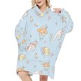 Cinnamoroll Wearable Blanket Hoodie Sherpa Hooded Blanket, Cozy