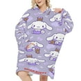 Cinnamoroll Wearable Blanket Hoodie Sherpa Hooded Blanket, Cozy
