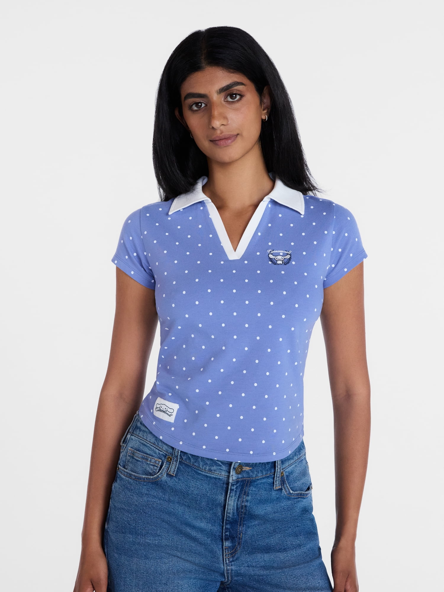 Cinnamoroll Women's Graphic Polo Shirt, Sizes XXS-XXL