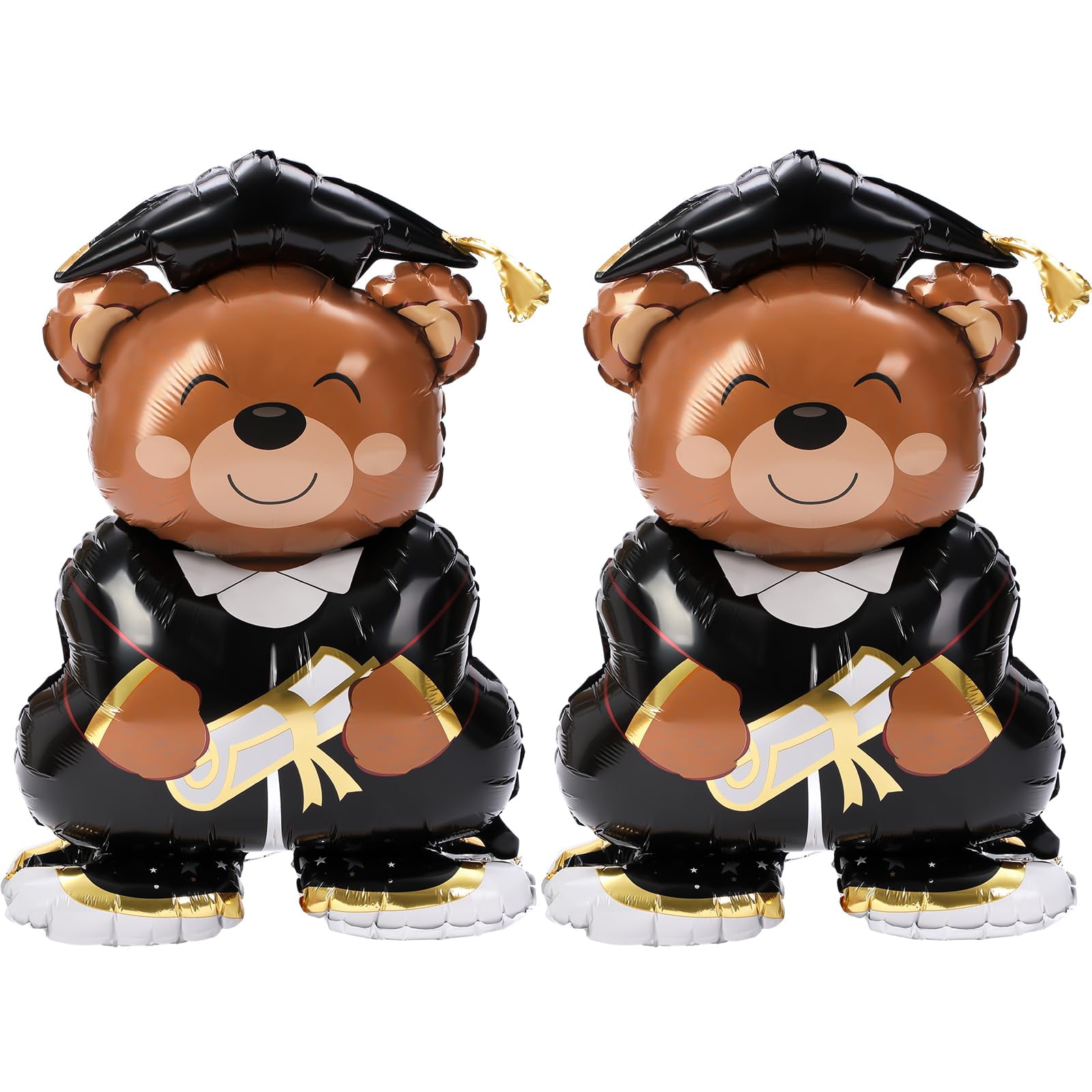 Cinnvoice 2 Pcs Large KEF16 Graduation Bear Foil Balloons 29 x 42 Inch ...