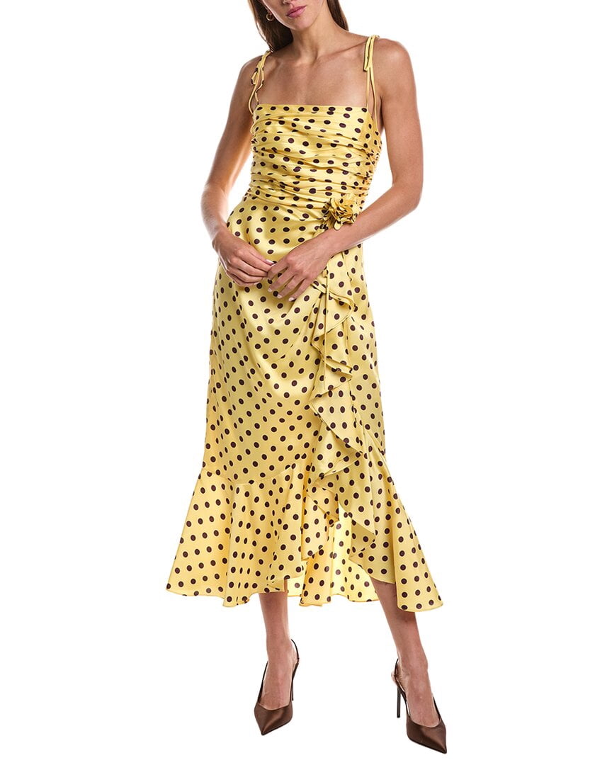 Cinq À Sept Camille Polka Dot Mireya Midi Dress Women's