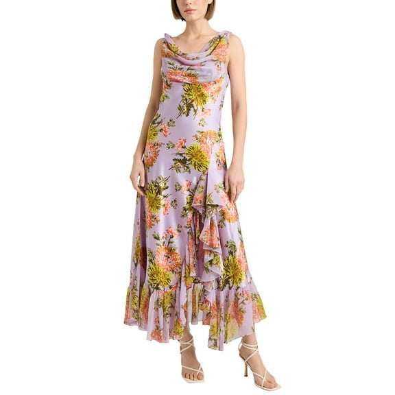 Cinq à Sept womens  Faded Chrysanthemum Raya Silk Dress, 2