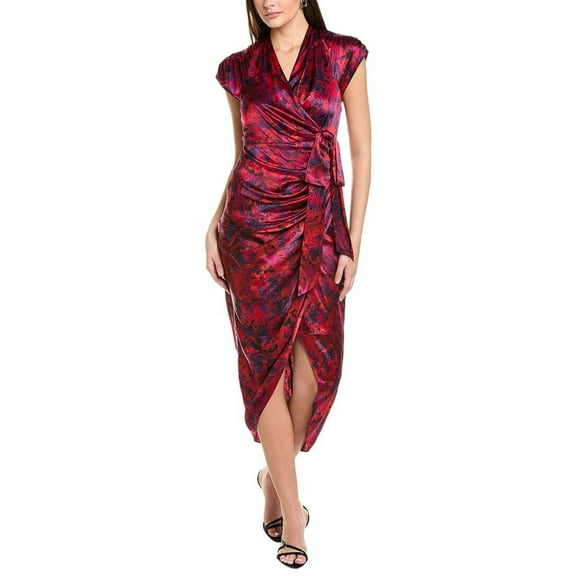 Cinq à Sept womens Gail Silk Maxi Dress, 0, Red