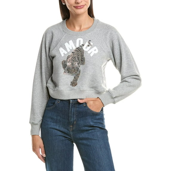 Cinq à Sept womens Jennifer Cropped Pullover, XXS, Grey