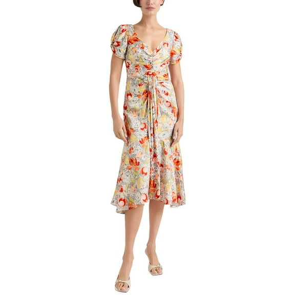Cinq à Sept womens  Linework Floral Walker Dress, 4