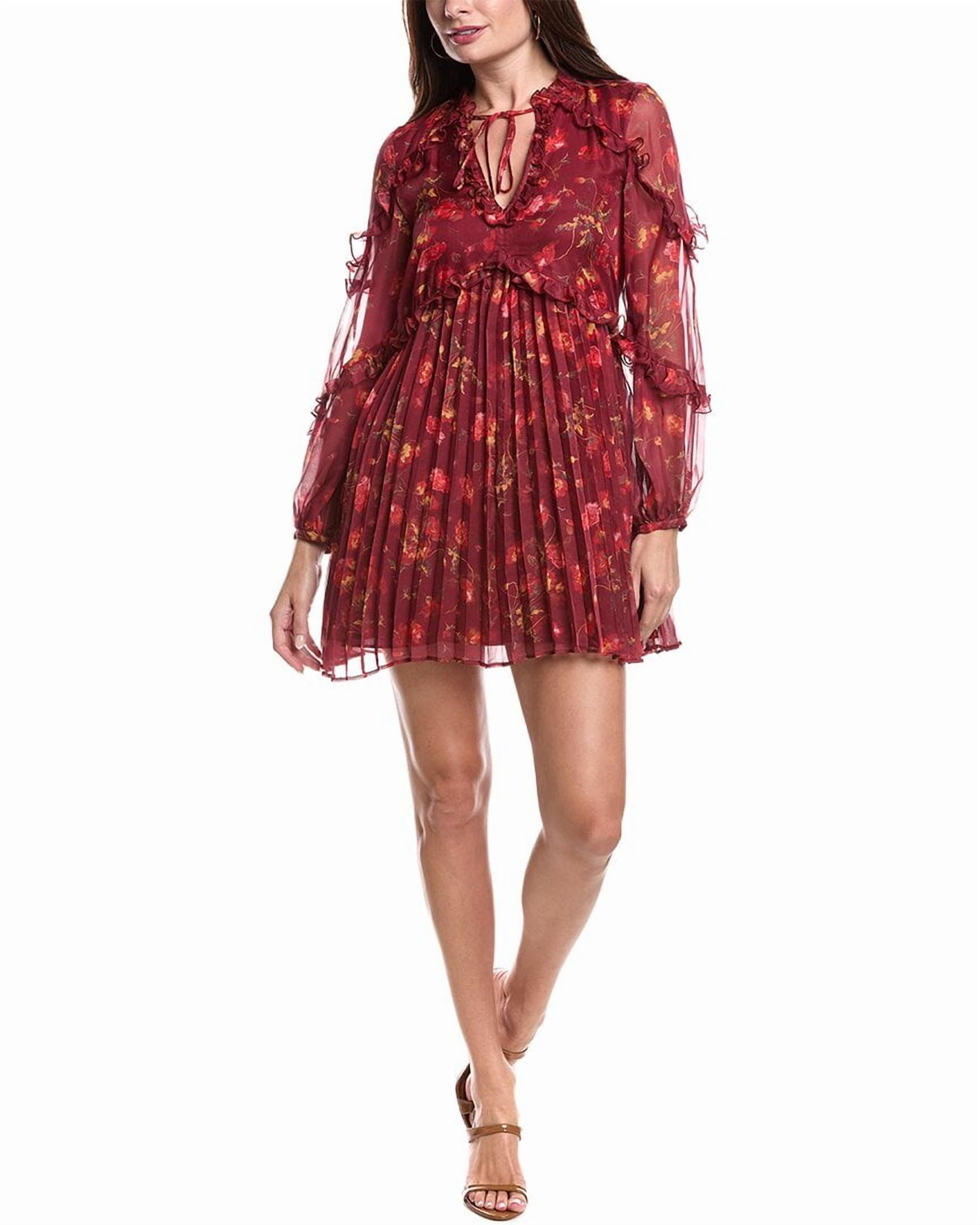 robin mini dress For Love & Lemons Women's Robin Floral Denim Mini Dress - Multi - Size Large