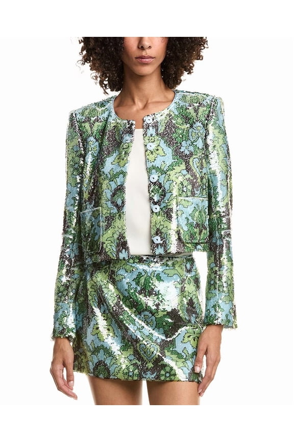 Cinq à Sept womens Sequin Damask Aspen Jacket, 2