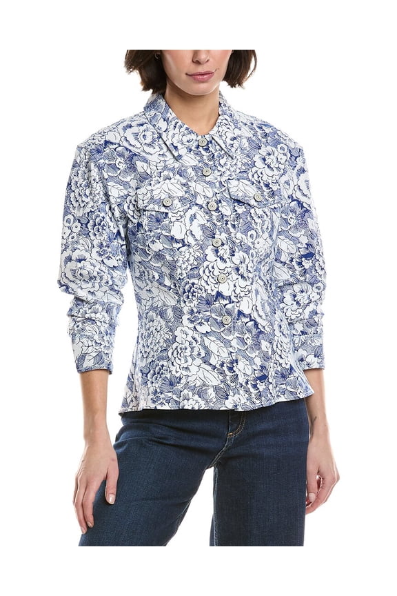 Cinq à Sept womens Sketchbook Canyon Jacket, 0, Blue