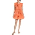 thumbnail image 1 of Cinq à Sept womens  Summer Waves Letitia Silk-Blend Mini Dress, 8, Pink, 1 of 3