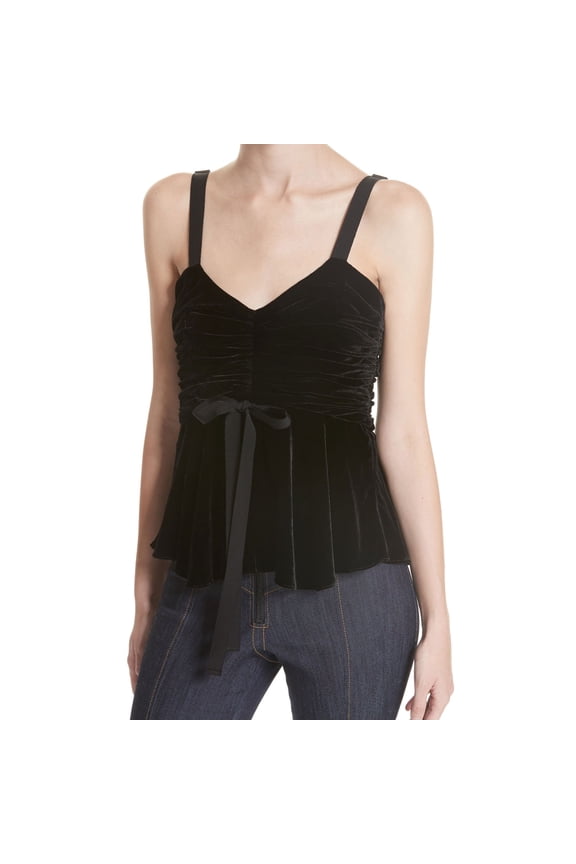 Womens Arielle Velvet Ruched Dress Top