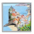 thumbnail image 1 of Cinque Terre Coastal City Architecture Italian Landmark Town & City Framed Art Print Wall Art, 17x17, 1 of 7