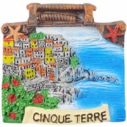 Cinque Terre Italy 3D Fridge Magnet Souvenir Gift,Resin Handmade Cinque Terre Refrigerator Magnet Home Decoration Collection