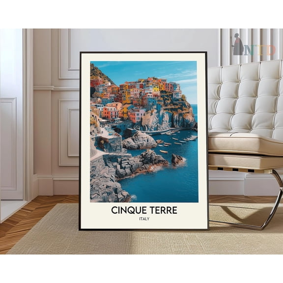 Cinque Terre Italy Poster, Unframed Paper Poster 8x10in